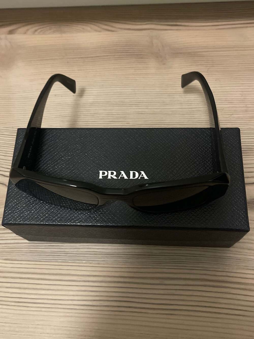 Prada Symbole SPR 17W Rectangle Sunglasses in Black - Picture 6 of 7
